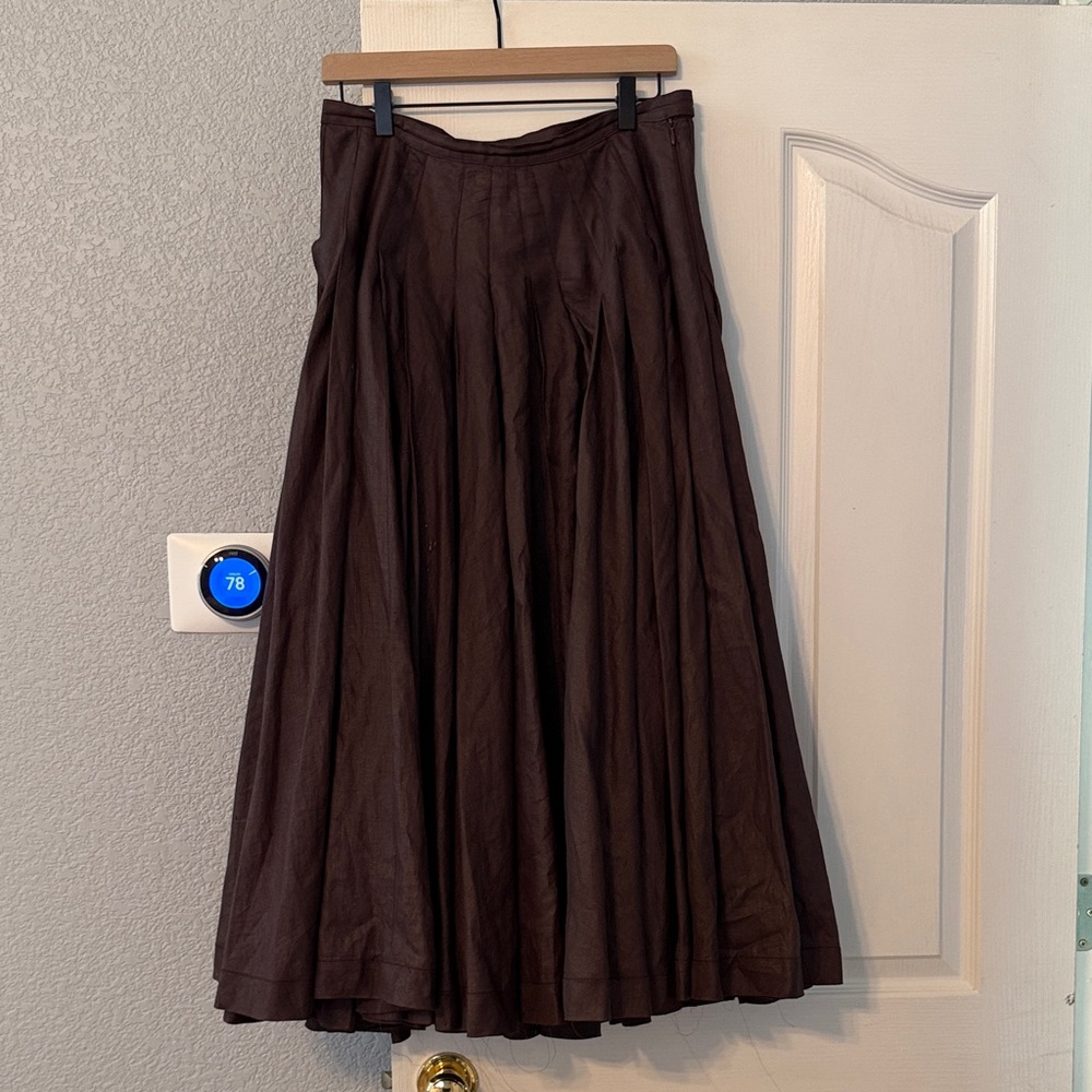 Jean Paul Gaultier Pleated Linen Skirt